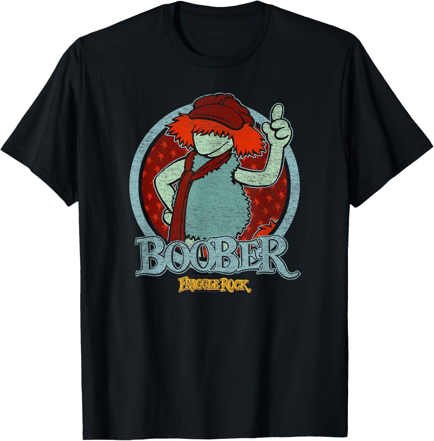 Fraggle Rock Boober Circle T-Shirt - T-Shirt | Black