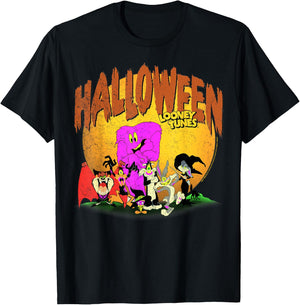 Looney Tunes Halloween Night Group Shot T-Shirt - T-Shirt | Black