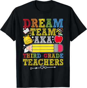 3rd Grade Dream Team Teachers Third Grade Teacher T-Shirt - T-Shirt | Black