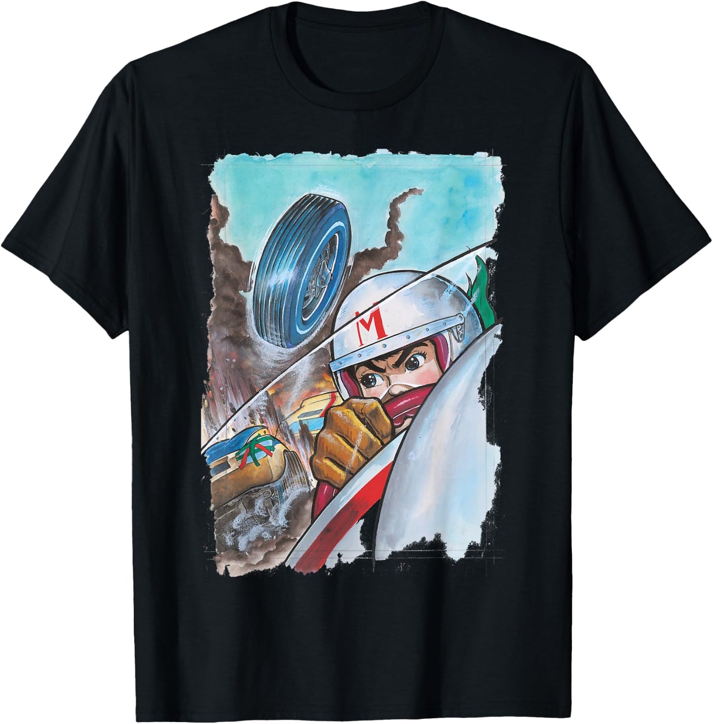 Manga Speed Racer Crash T-Shirt - T-Shirt | Black