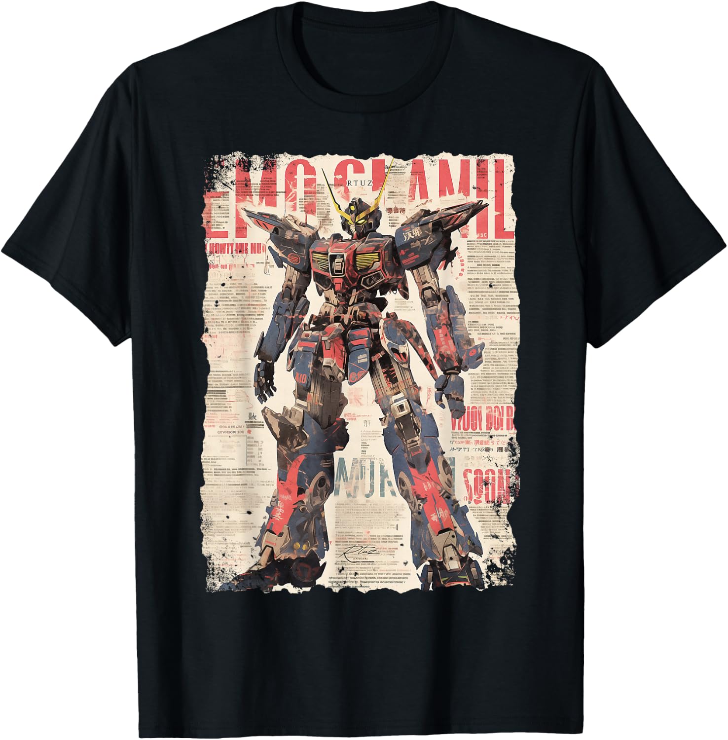 Hip Hop Y2K Vintage Hipster Edgy Urban Streetwear Robot T-Shirt - T-Shirt | Black