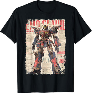 Hip Hop Y2K Vintage Hipster Edgy Urban Streetwear Robot T-Shirt - T-Shirt | Black