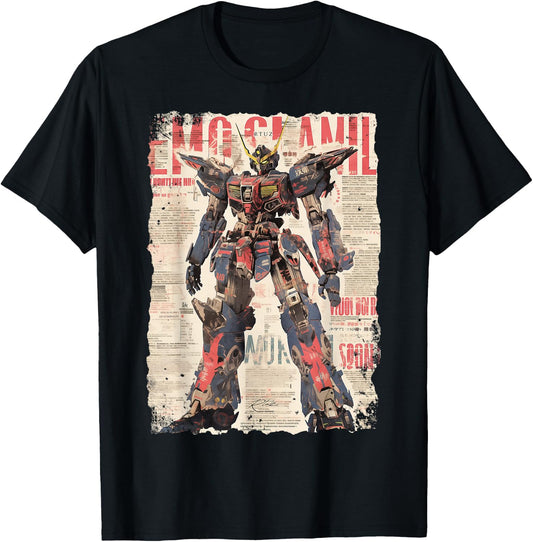 Hip Hop Y2K Vintage Hipster Edgy Urban Streetwear Robot T-Shirt - T-Shirt | Black