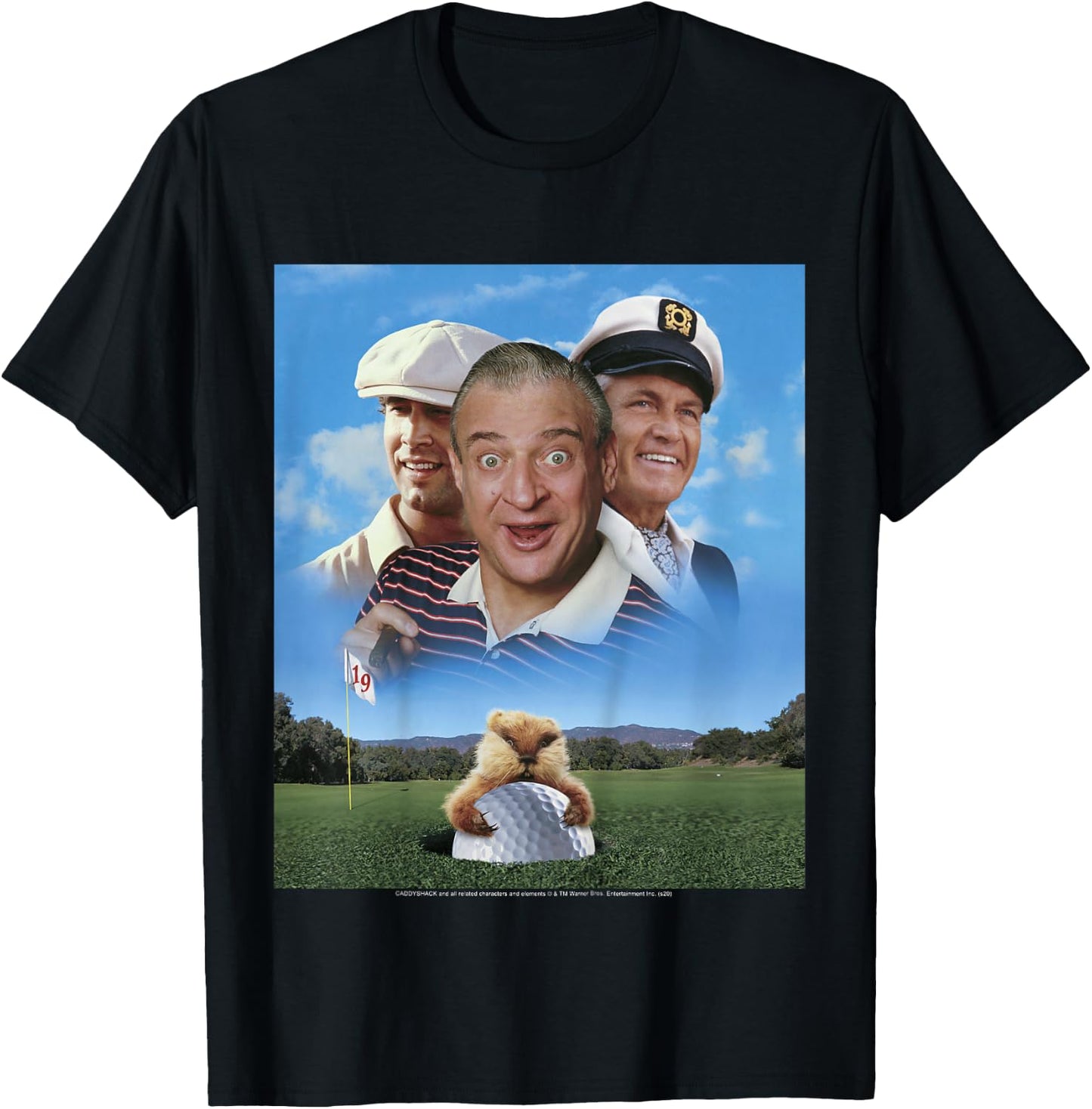 Kids Caddyshack Group Shot Poster T-Shirt - T-Shirt | Black