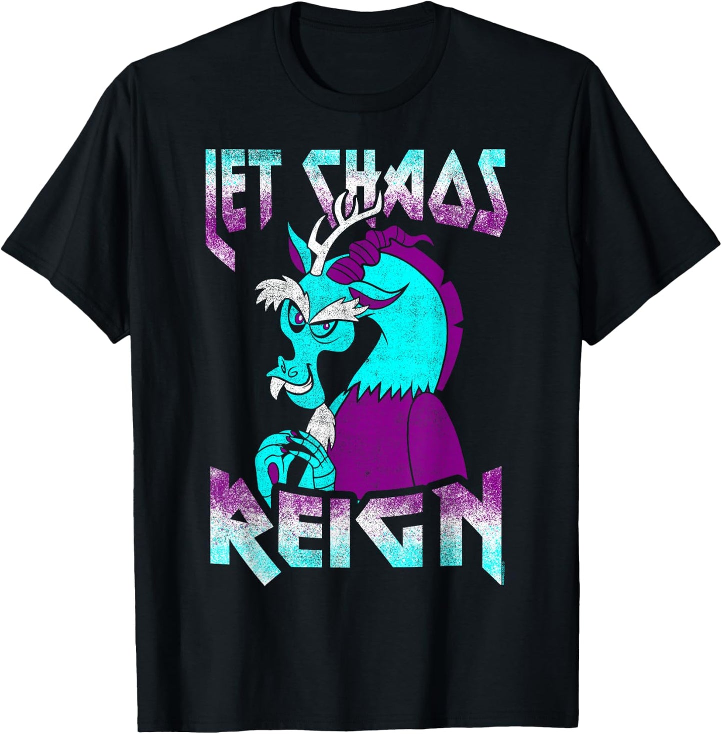 My Little Pony: Friendship Is Magic Let Chaos Reign Vintage T-Shirt - T-Shirt | Black