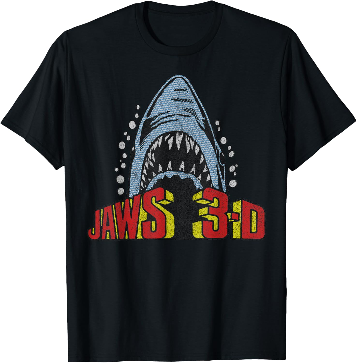 Jaws Retro 3D Poster T-Shirt - T-Shirt | Black