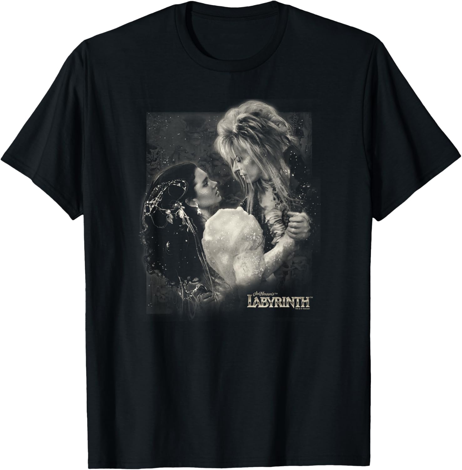 Labyrinth Official Licensed - Adult, -Adults, -Kids, Female - Black - Short Sleeve - - Slim Fit - Modern - Dance - Fantasy - Small T-Shirt - T-Shirt | Black