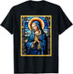 Blessed Virgin Mary Stained Glass T-Shirt - T-Shirt | Black