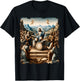 Jesus Playing Drums, Funny Christian Drummer Painting T-Shirt - T-Shirt | Black