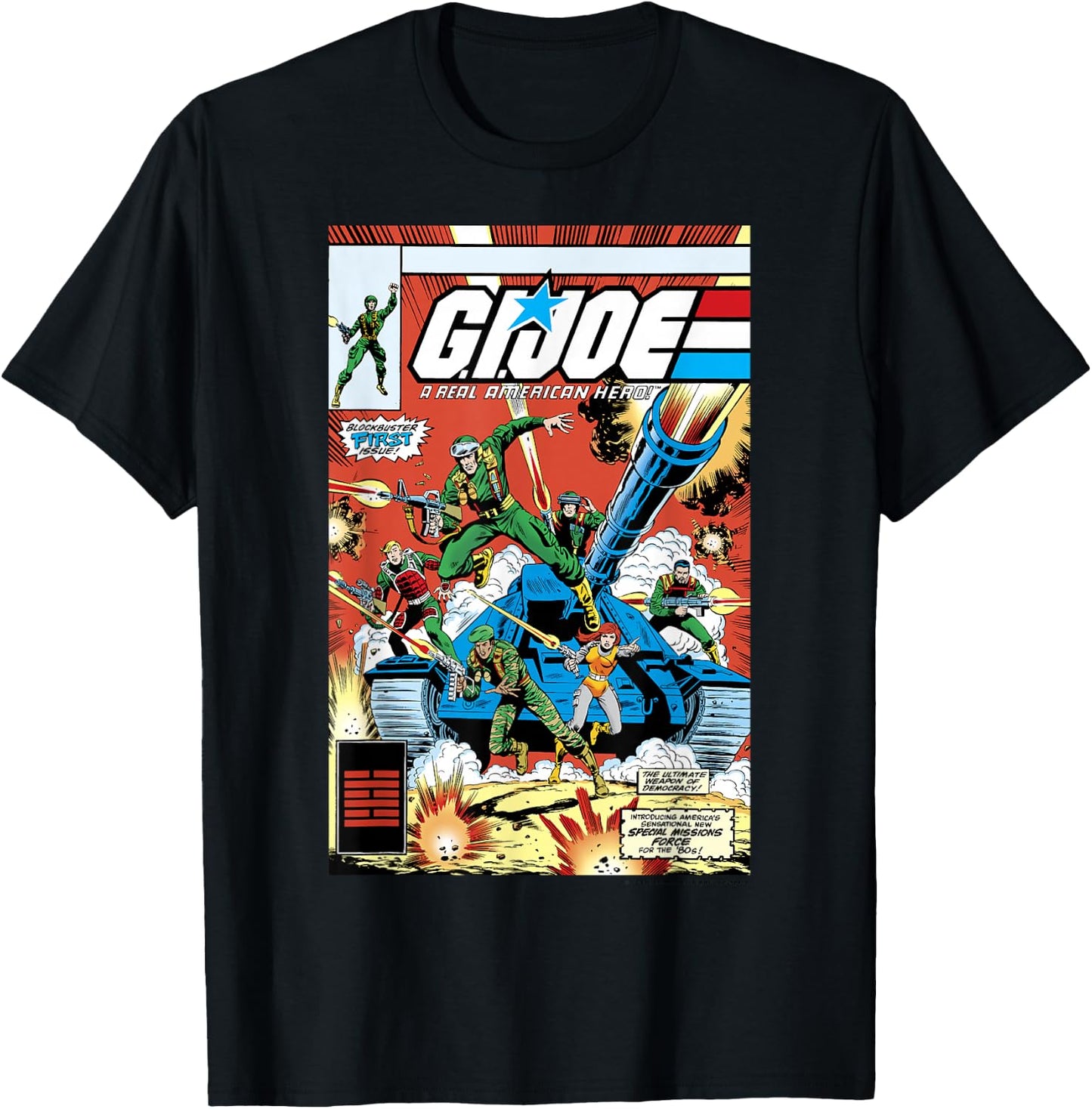 G.I. Joe A Real American Hero Comic Book Cover Small T-Shirt - T-Shirt | Black