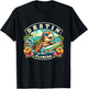 Destin Florida Cute Sea Turtle Surfing T-Shirt - T-Shirt | Black