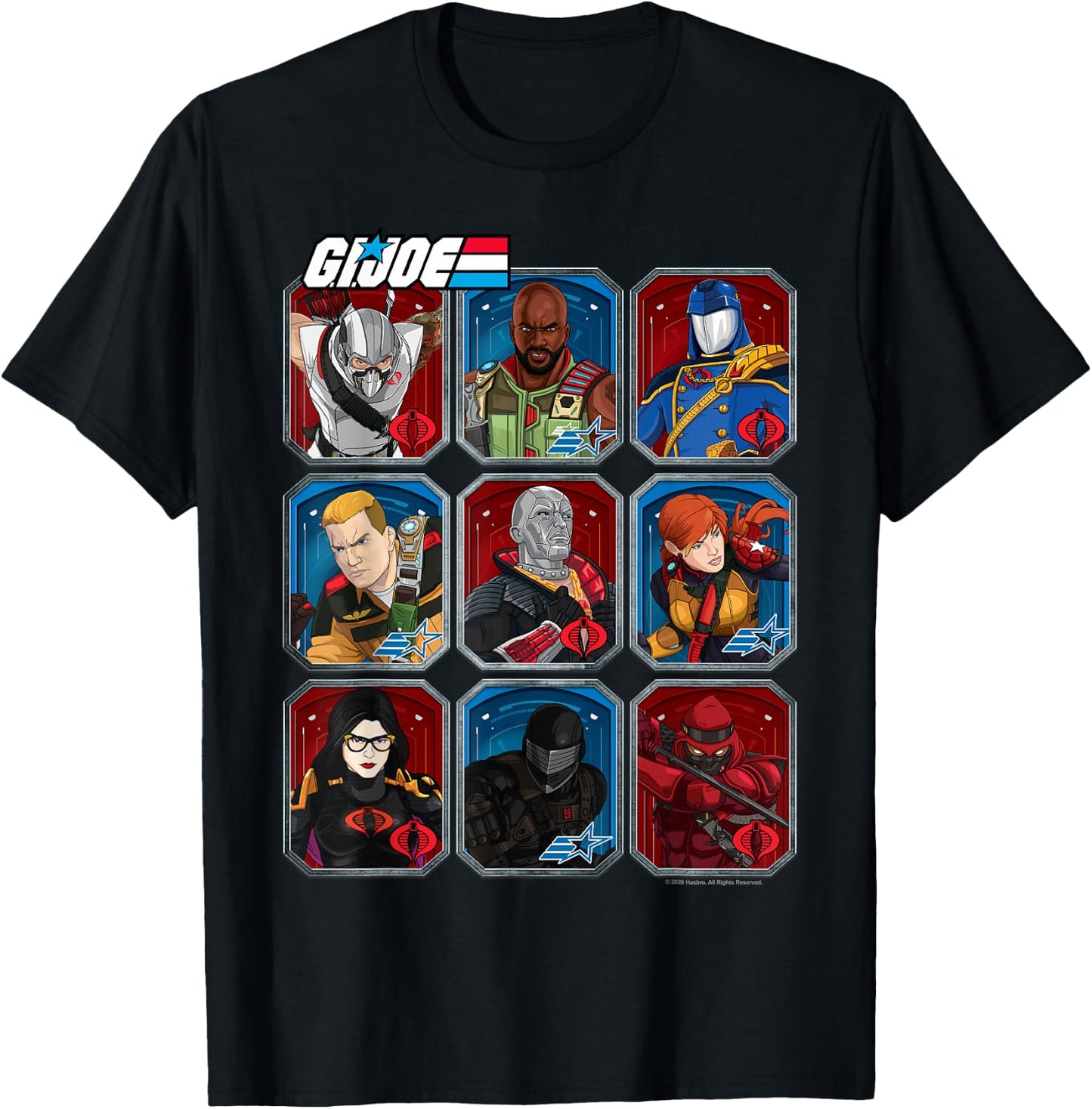 G.I. Joe Group Shot Trading Cards Box Up T-Shirt - T-Shirt | Black
