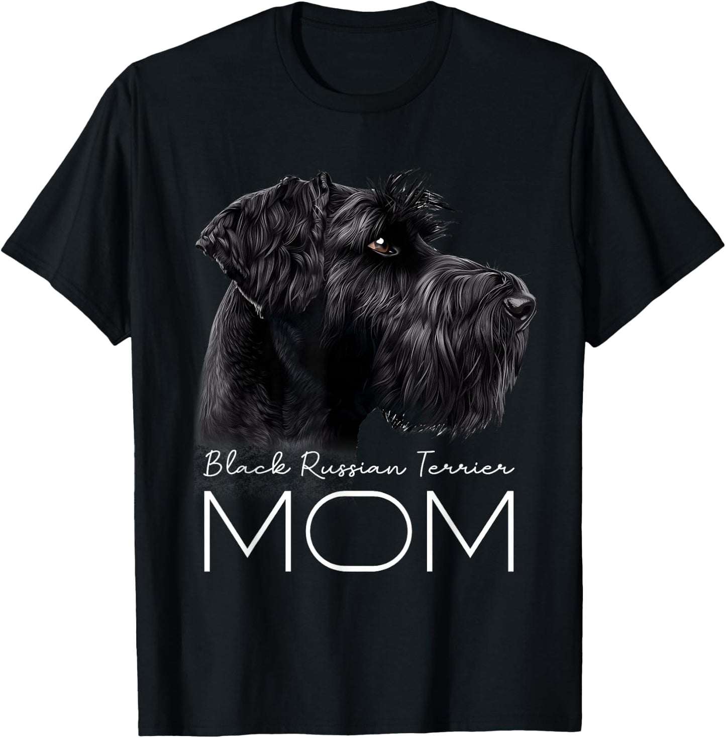 Black Russian Terrier Mom T-Shirt - T-Shirt | Black