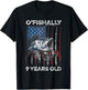 Ofishally 9 Year Old Shirt 9th Birthday Fishing US Flag T-Shirt - T-Shirt | Black