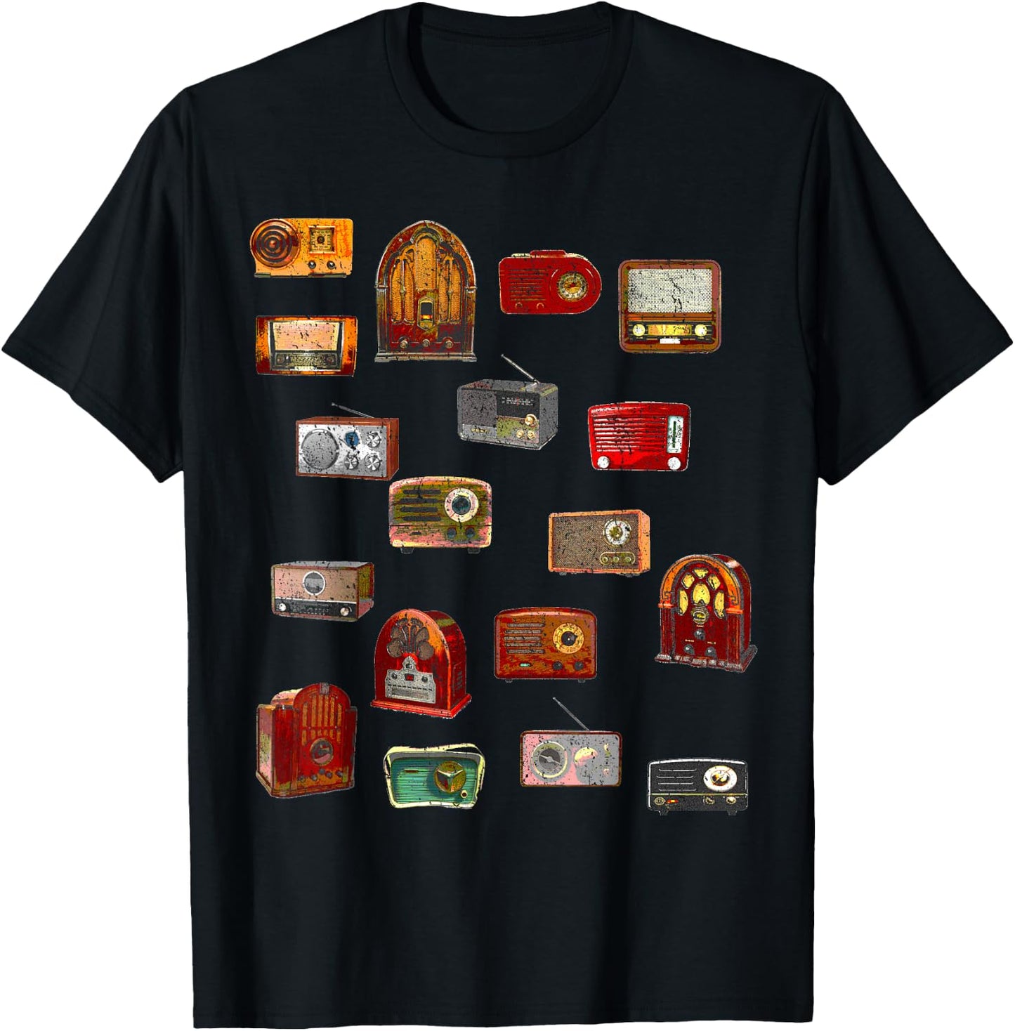 Funny Sheldon Nerdy Vintage Retro Antique Radio Geek Gift T-Shirt - T-Shirt | Black