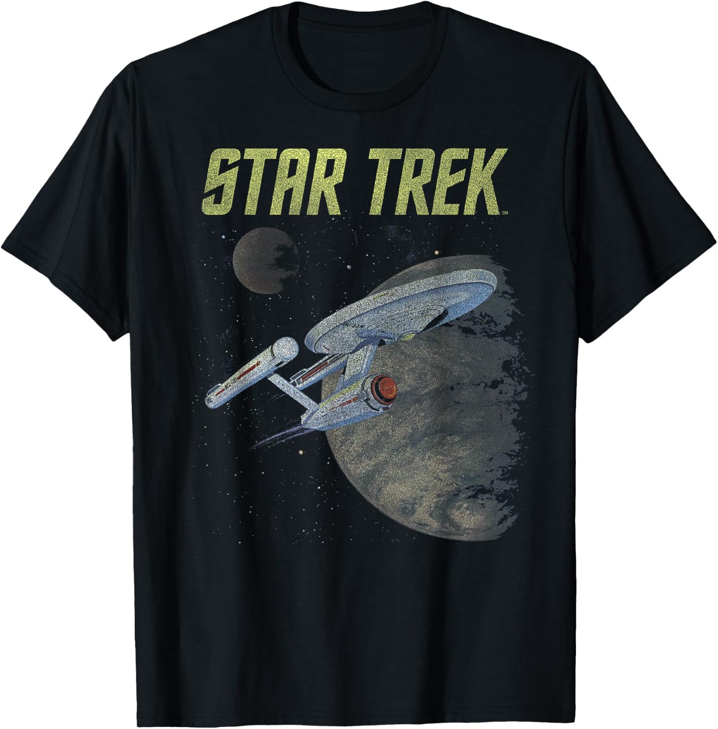 Star Trek: The Original Series Vintage Enterprise Poster T-Shirt - T-Shirt | Black