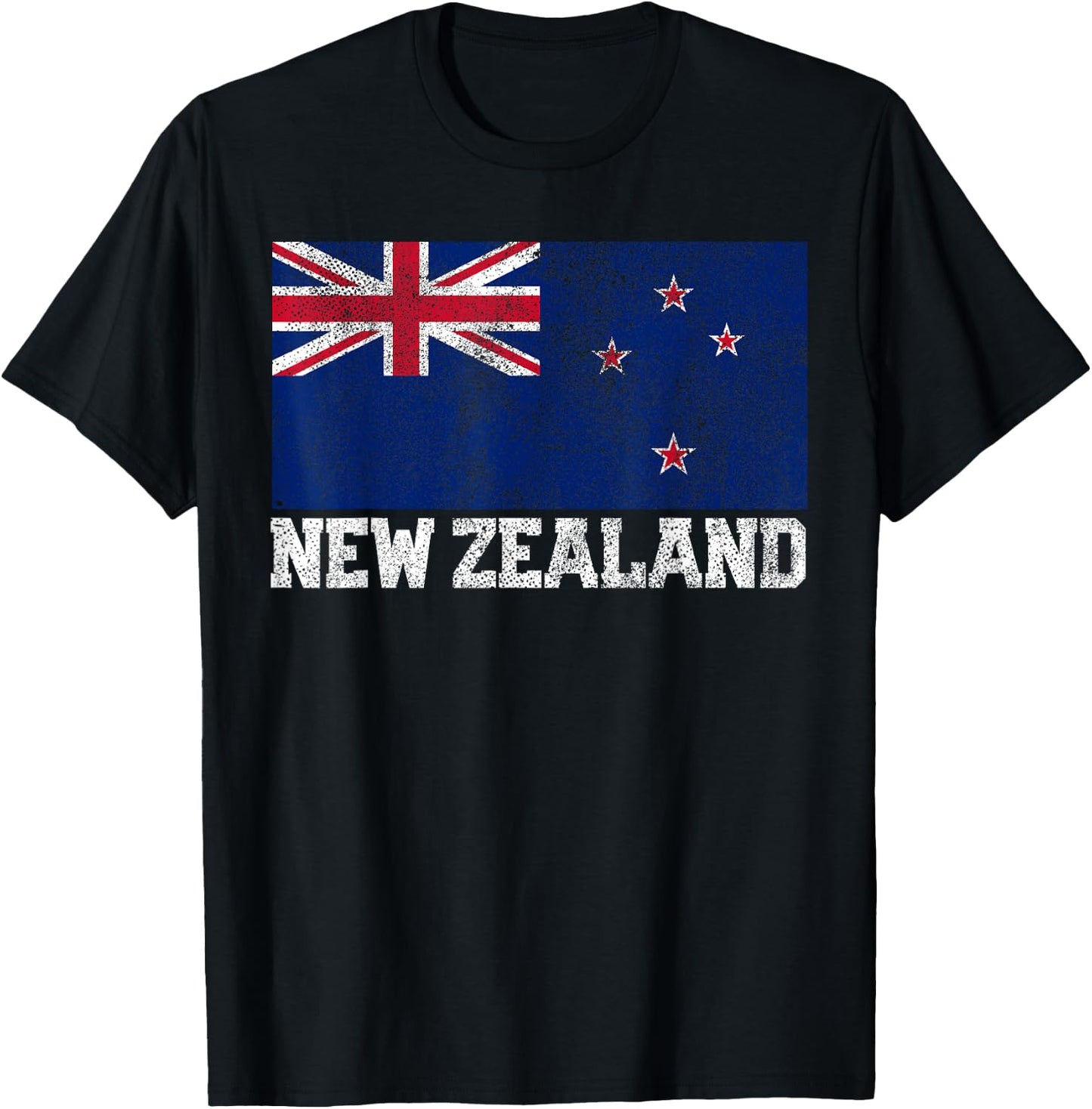 New Zealand Flag National Pride Roots Country Family Nation T-Shirt - T-Shirt | Black