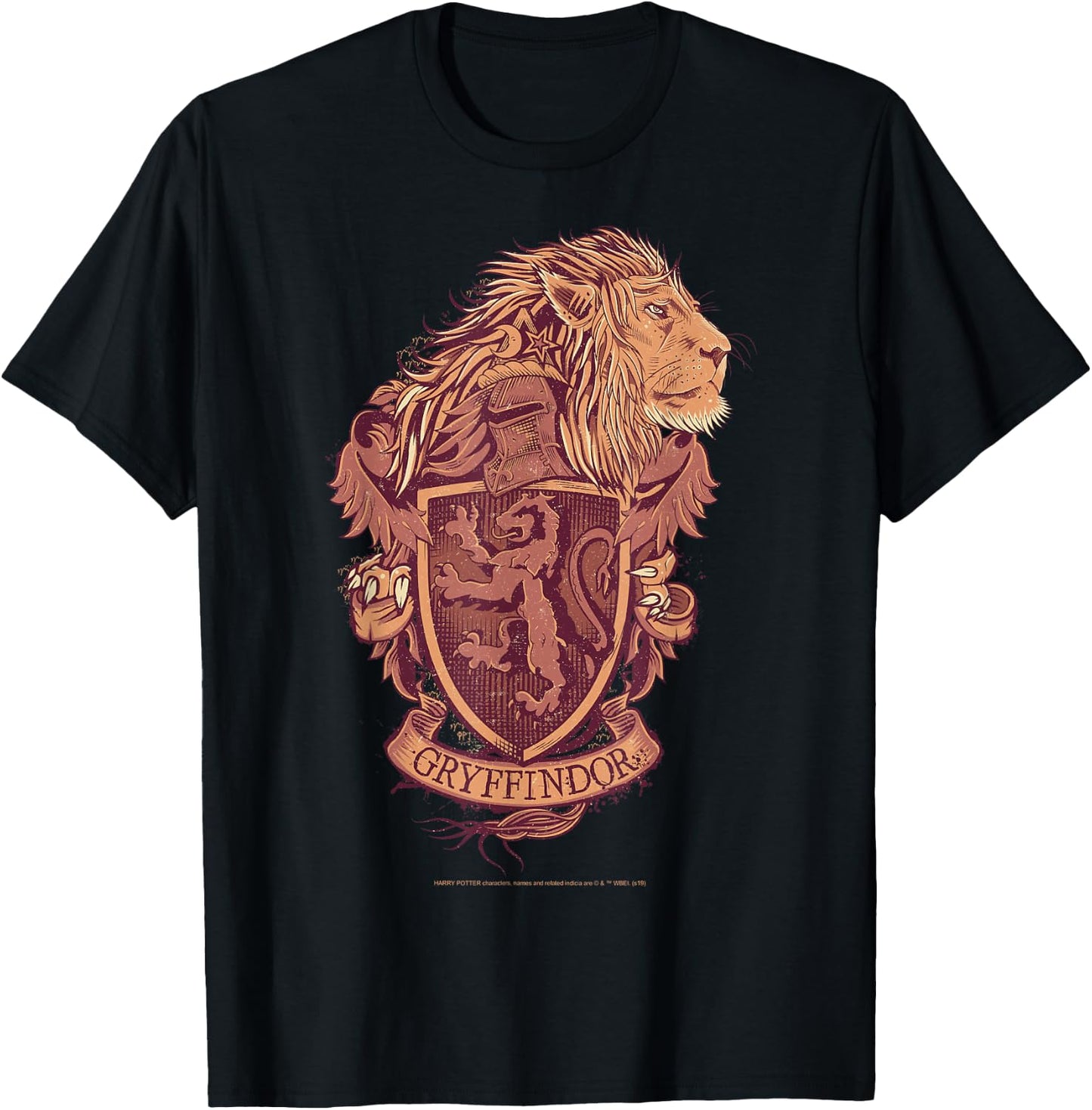 Harry Potter Gryffindor Detailed Crest T-Shirt - T-Shirt | Black