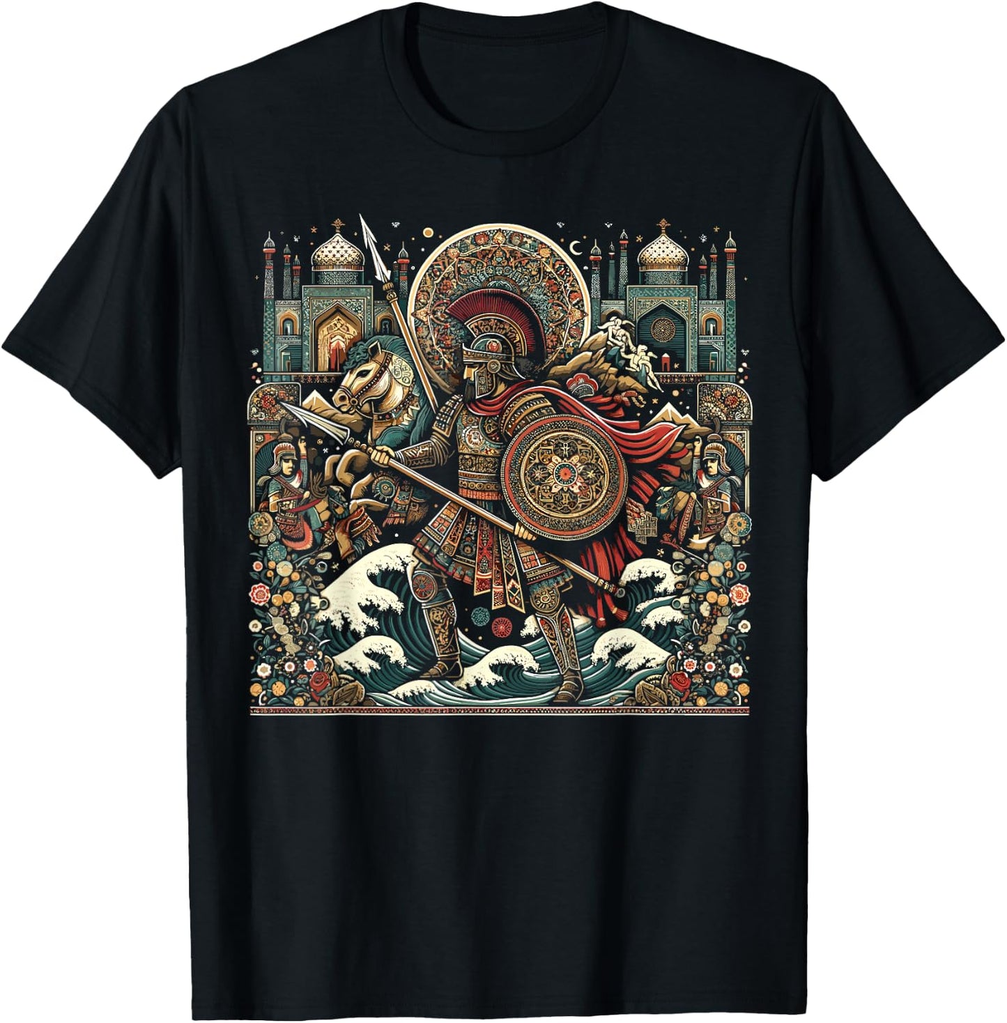 Persian Immortal Achaemenid Empire Persian Warrior T-Shirt - T-Shirt | Black