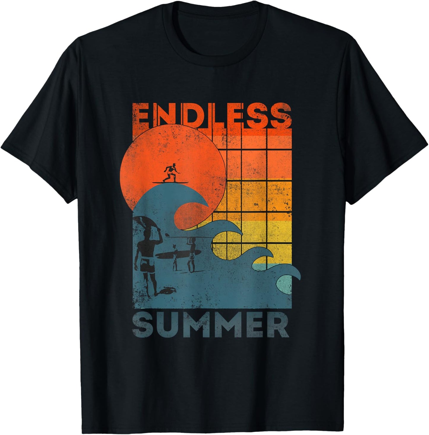 Endless Summer Waves Women T-Shirt - T-Shirt | Black