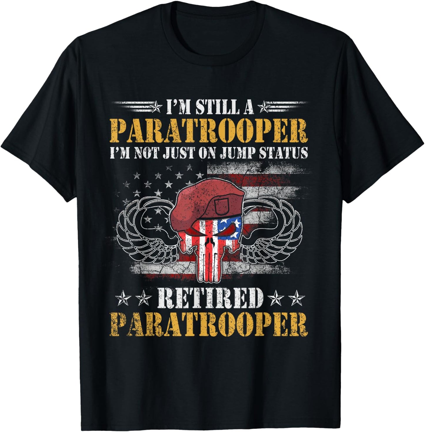 U.S Army Airborne Division Paratrooper , Veterans Day T-Shirt - T-Shirt | Black
