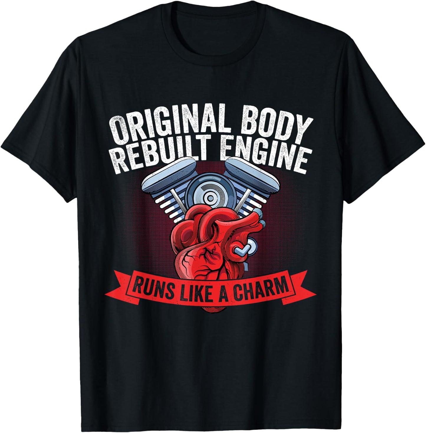 Funny Open Heart Surgery Recovery Survivor Men Women T-Shirt - T-Shirt | Black
