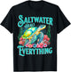 Saltwater Heals Everything Beach Sea Turtle Beach Lover T-Shirt - T-Shirt | Black
