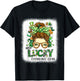 One Lucky Attendance Clerk Bleached St Patricks Day Women T-Shirt - T-Shirt | Black