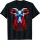Goat Geometric Text Art Animal Graphic Motif Goat T-Shirt - T-Shirt | Black