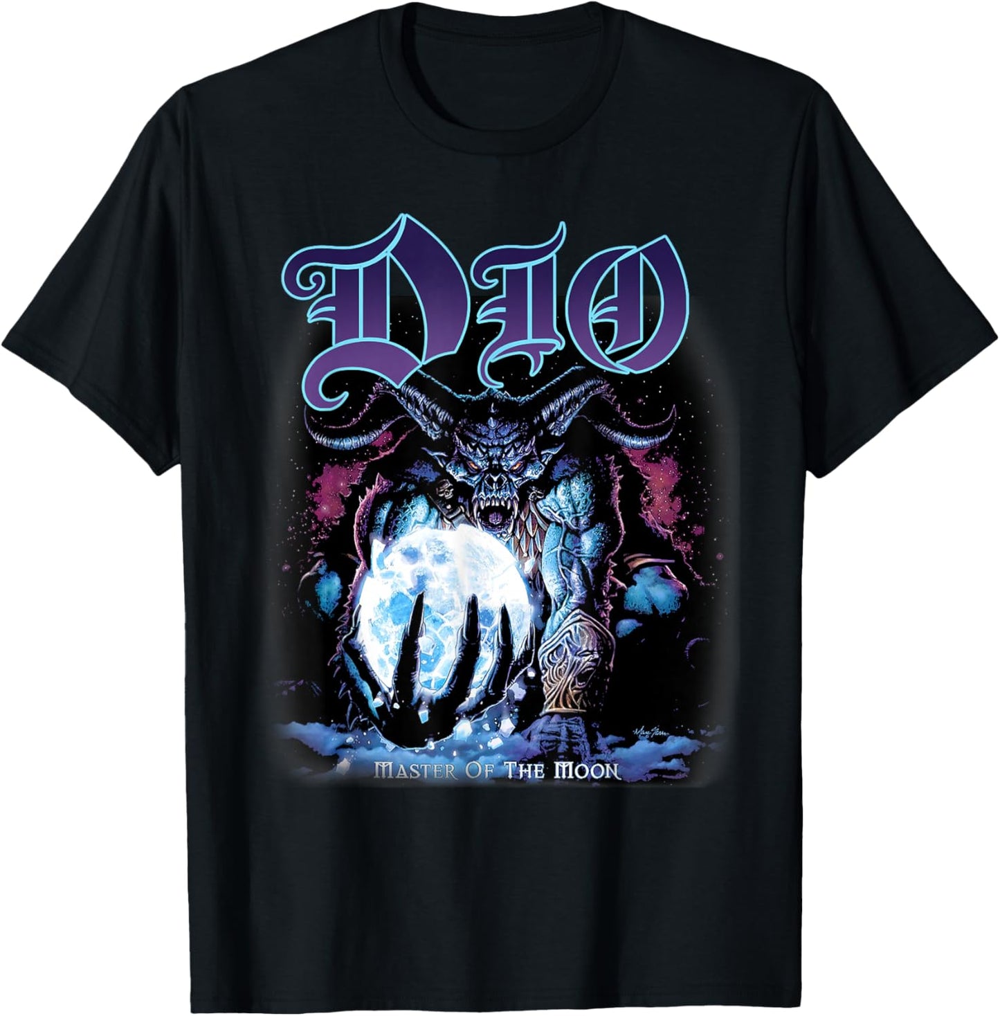 Dio – Master Of The Moon On Grey T-Shirt - T-Shirt | Black