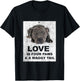 Love is 4 paws & waggy tail Blue Staffordshire Bull Terrier T-Shirt - T-Shirt | Black