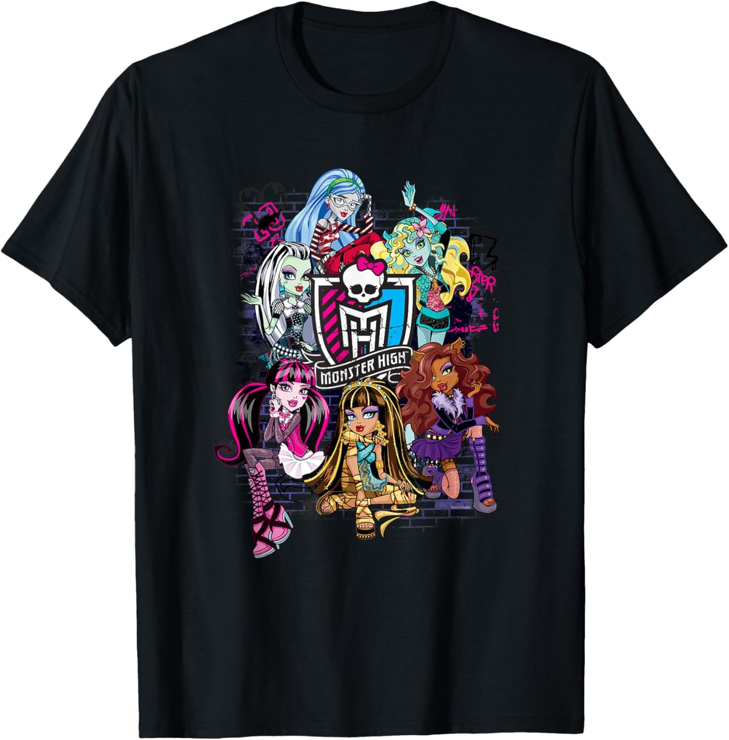Monster High Alumni - Graffiti Wall T-Shirt - T-Shirt | Black