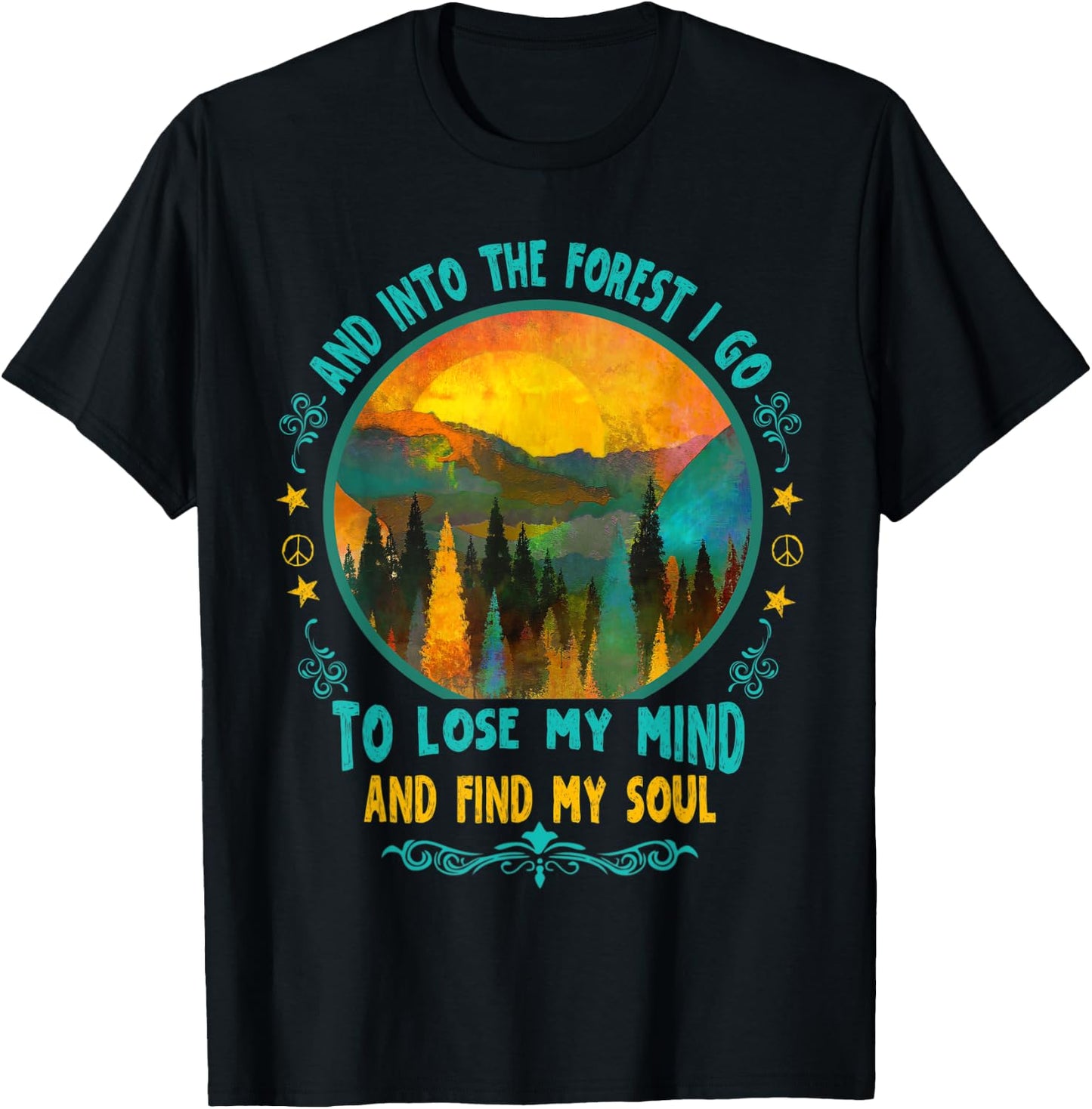 And Into The Forest I Go Hiking Camping Summer Camp Women T-Shirt - T-Shirt | Black
