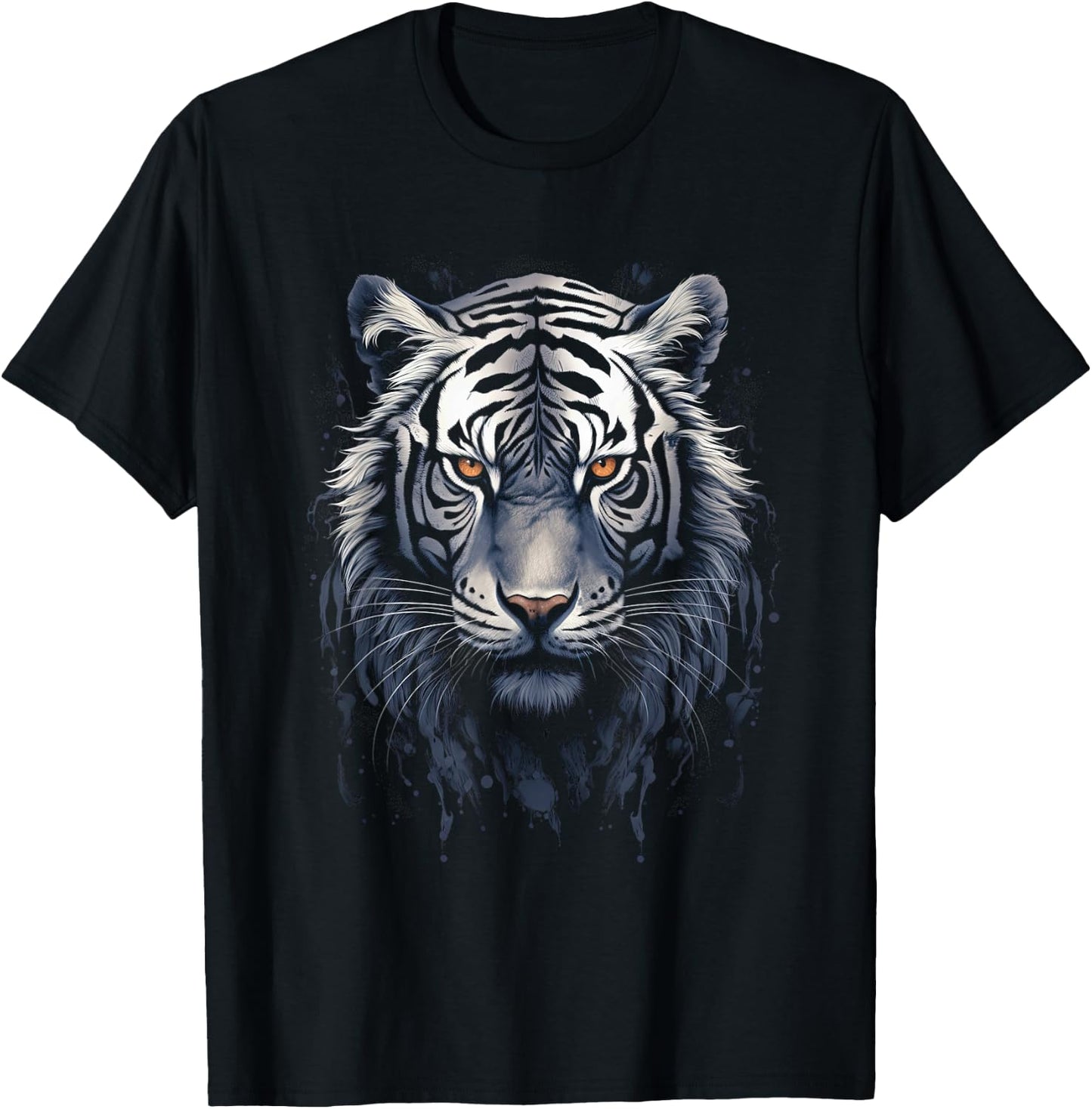 White Tiger Iconic Bengal Sumatran Tigers Wildlife T-Shirt - T-Shirt | Black
