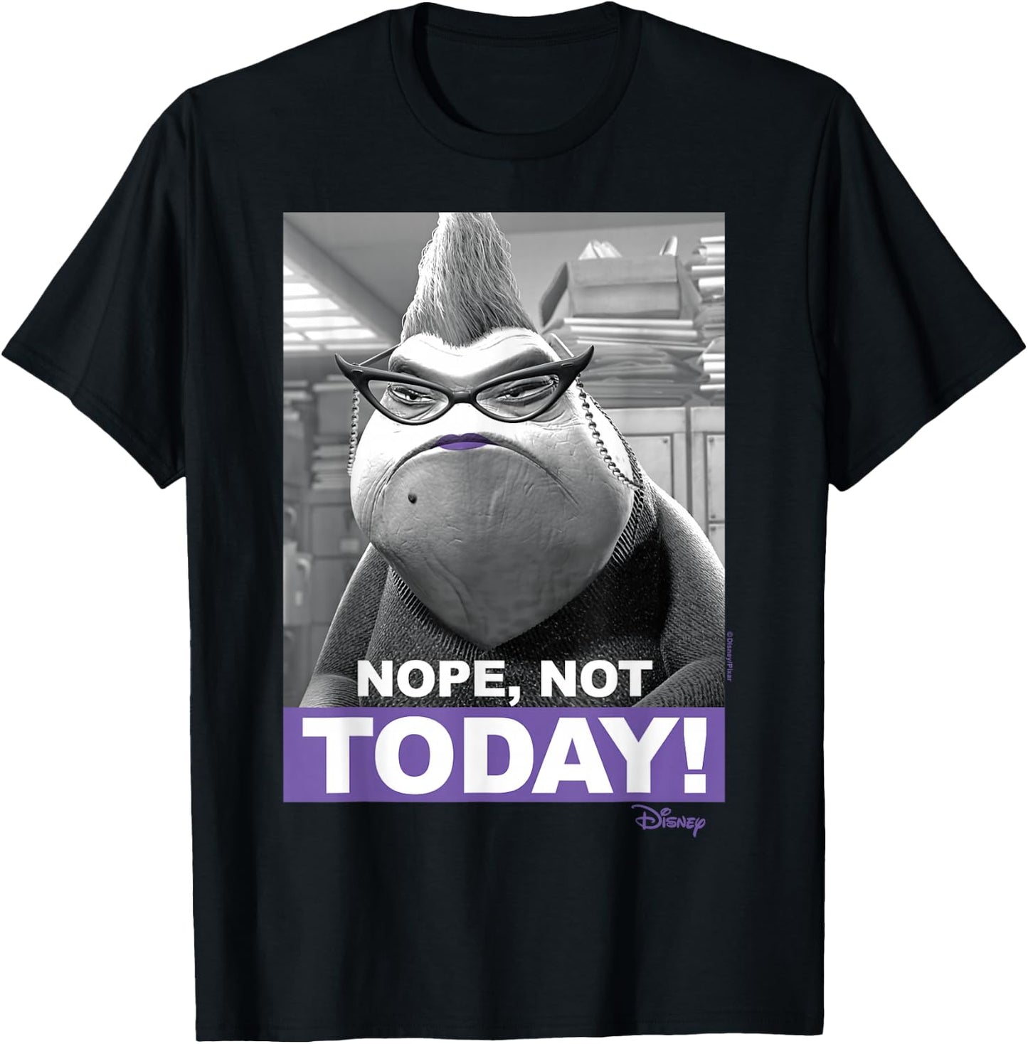 Monsters Inc - Roz Nope Today T-Shirt - T-Shirt | Black