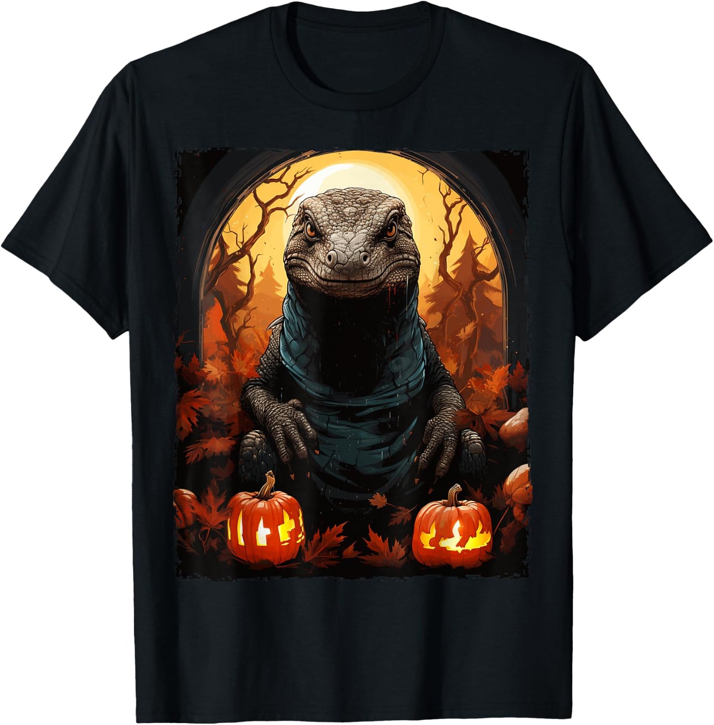 Komodo Dragon Halloween T-Shirt - T-Shirt | Black