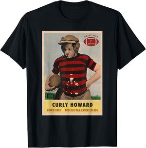 Curly - Knuckleheads Football Card T-Shirt - T-Shirt | Black