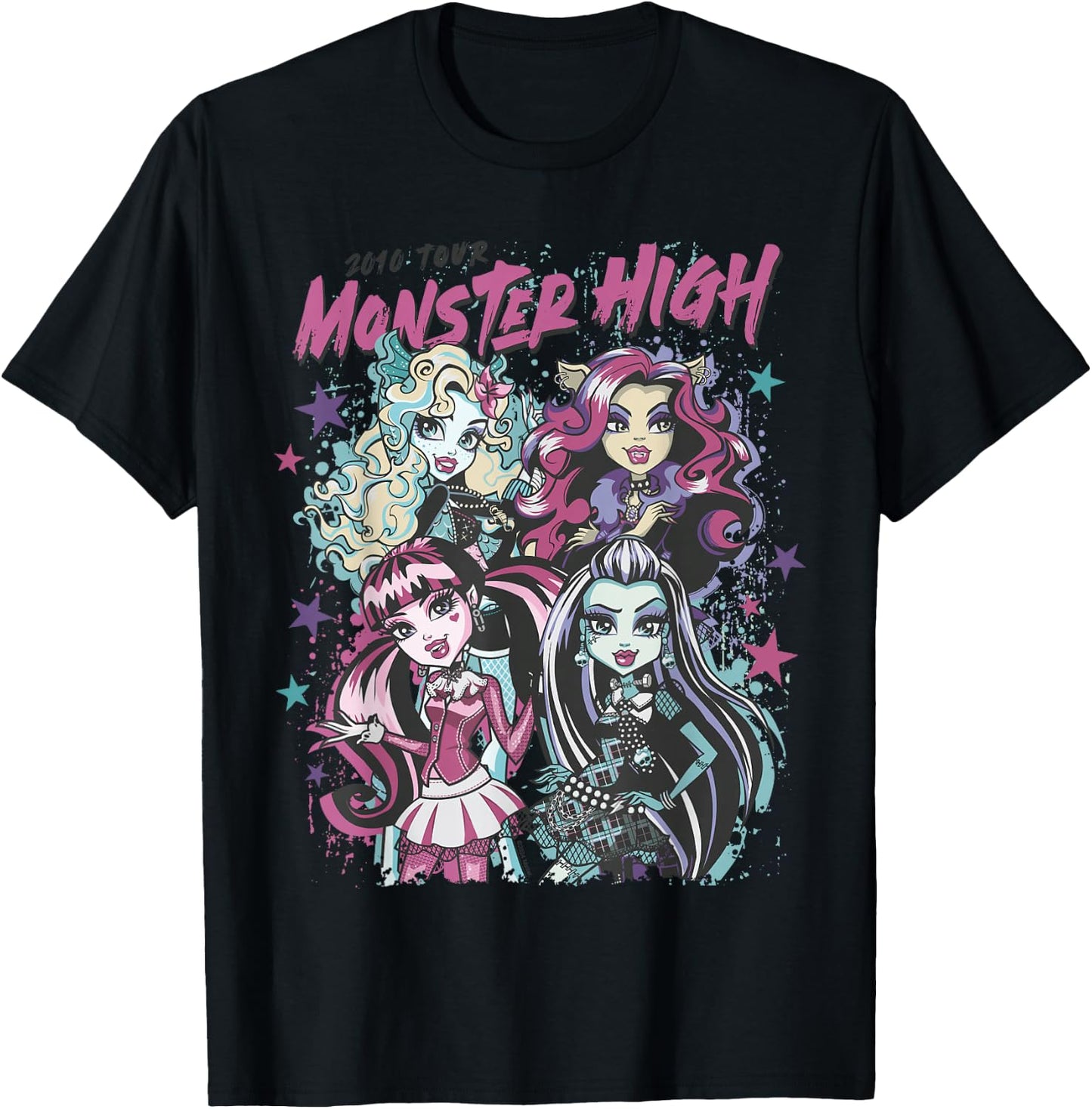 Graduates of Monster High - Draculaura Frankie Lagoona Clawdeen T-Shirt - T-Shirt | Black