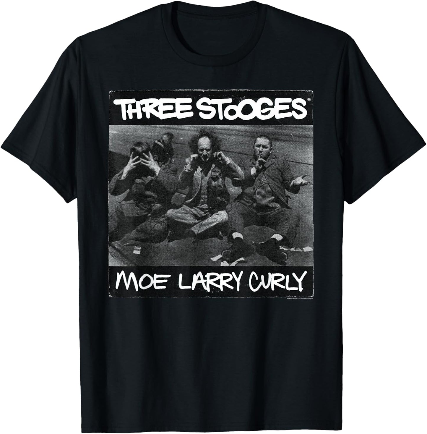 Three Stooges '90s Hip Hop Album T-Shirt - T-Shirt | Black