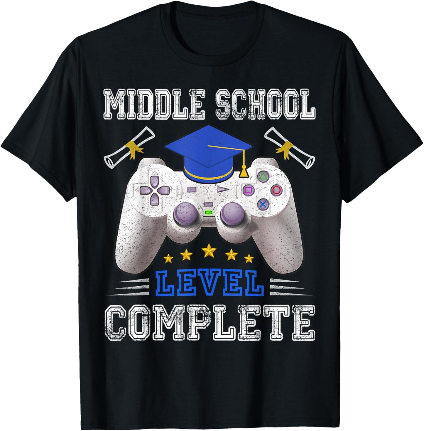 Middle School Level Complete Class Of 2025 Graduation T-Shirt - T-Shirt | Black