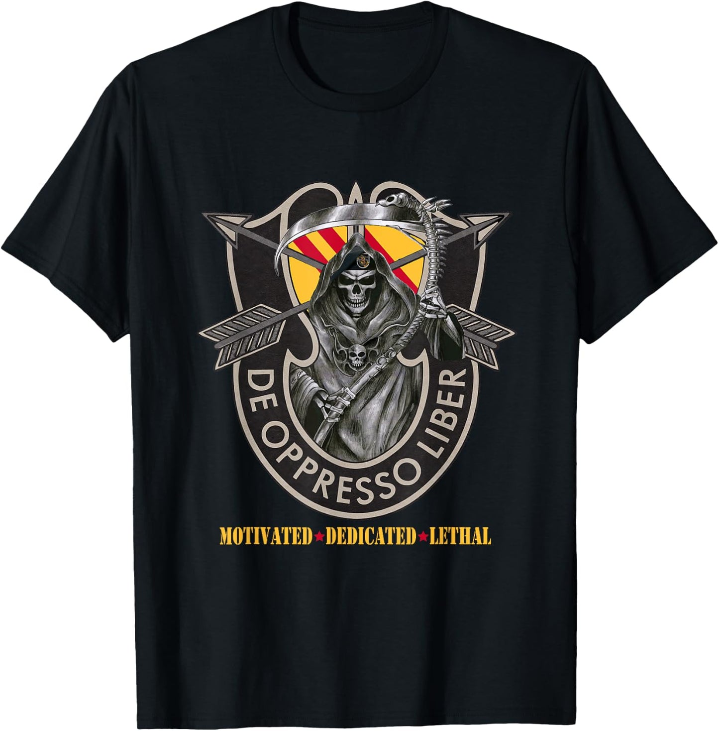 5th Special Forces Group (5th SFG) Shirt - De Oppresso Liber T-Shirt - T-Shirt | Black