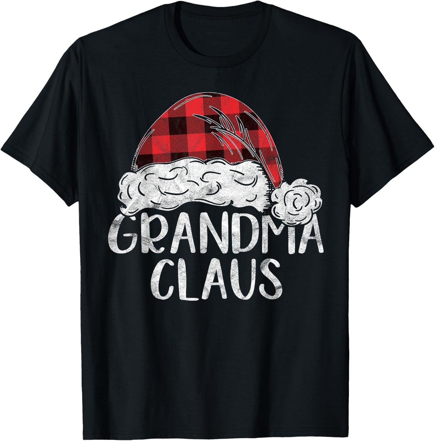 Grandma Claus Christmas Costume Gift Santa Matching Family T-Shirt - T-Shirt | Black
