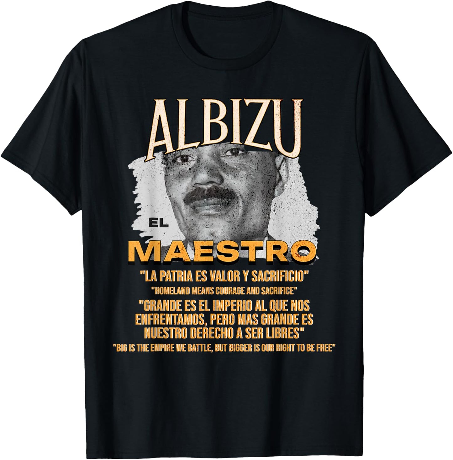 Pedro Albizu Campos El Maestro Puerto Rico Independence T-Shirt - T-Shirt | Black