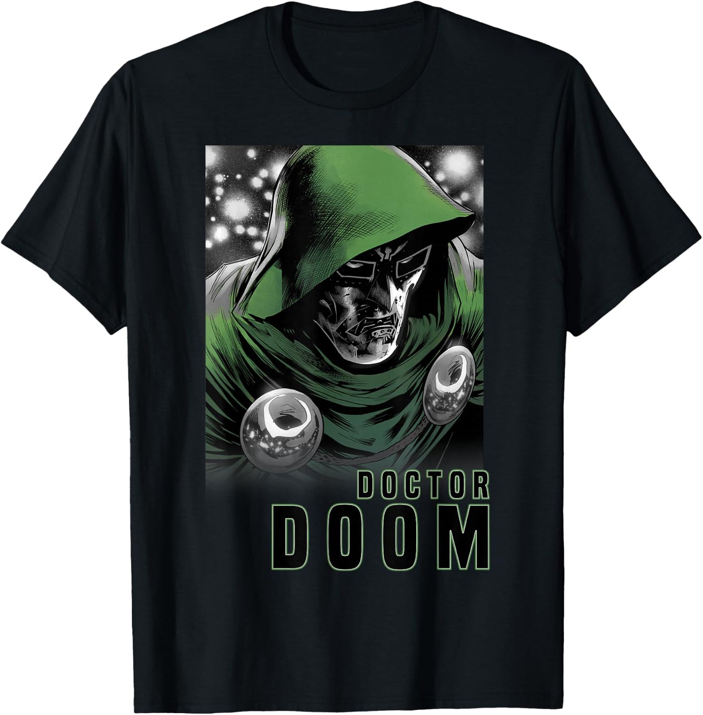 Marvel Fantastic Four Doctor Doom Portrait Small T-Shirt - T-Shirt | Black