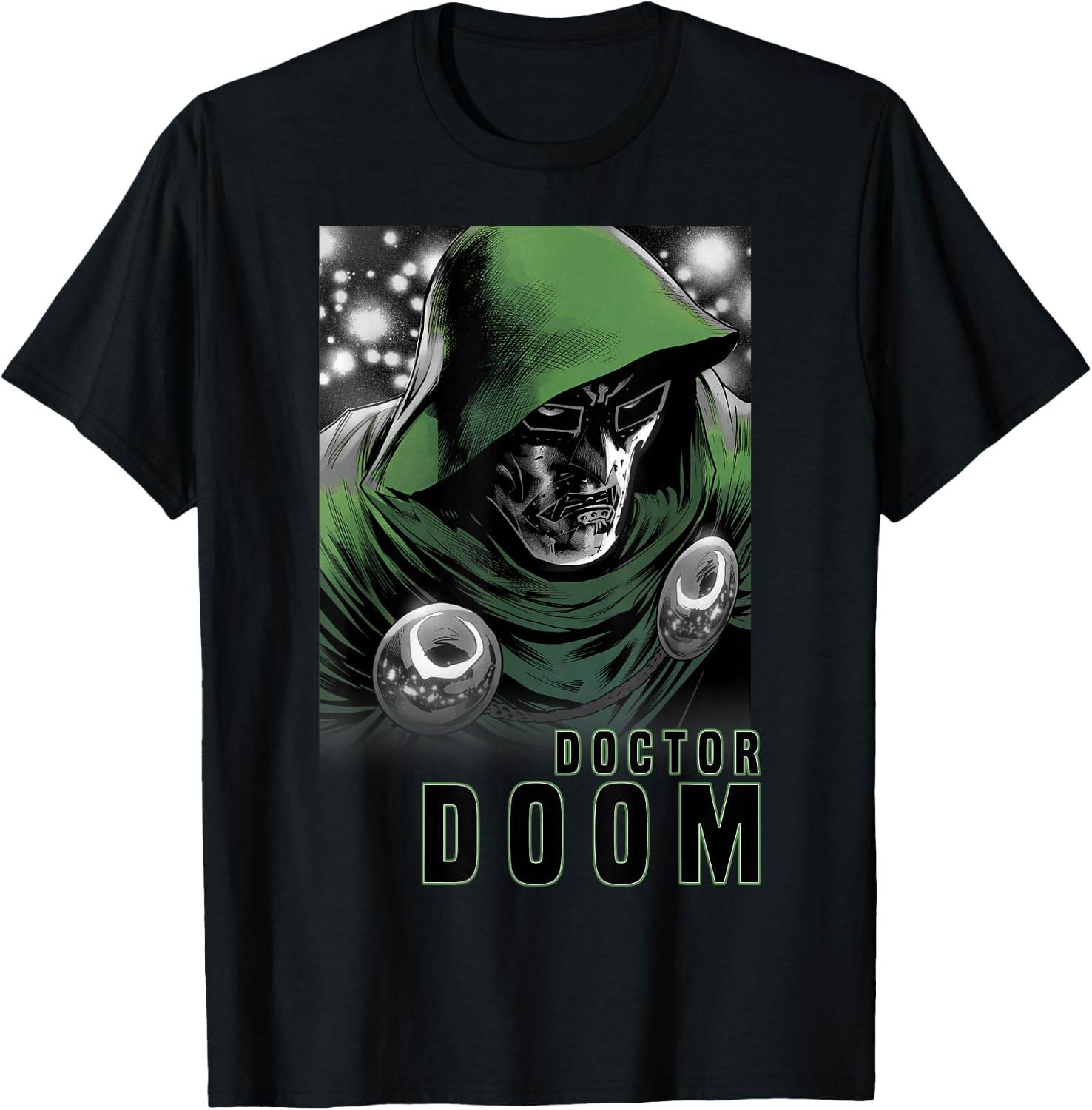 Marvel Fantastic Four Doctor Doom Portrait Small T-Shirt - T-Shirt | Black