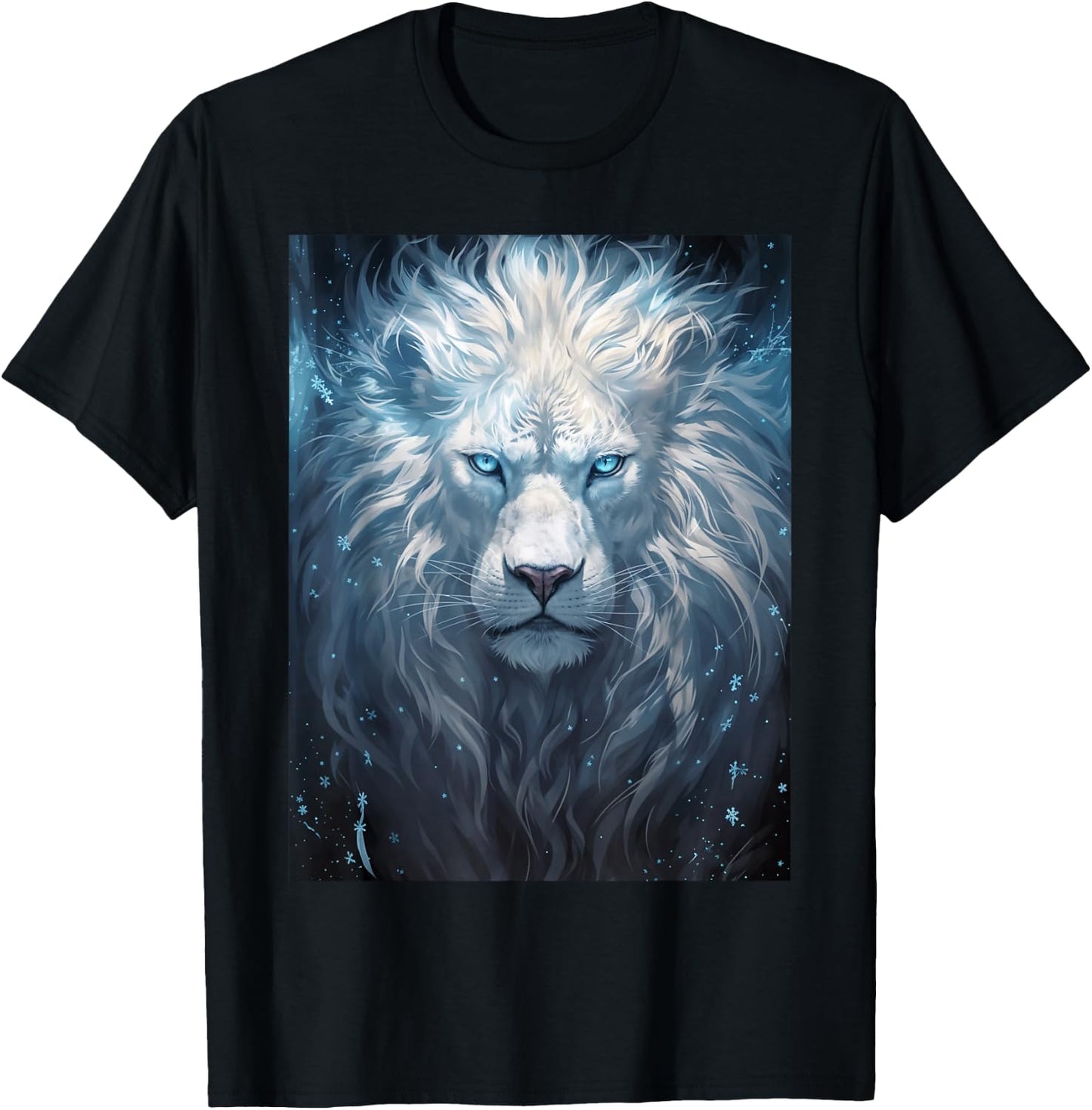 Spiritual White Lion T-Shirt - T-Shirt | Black
