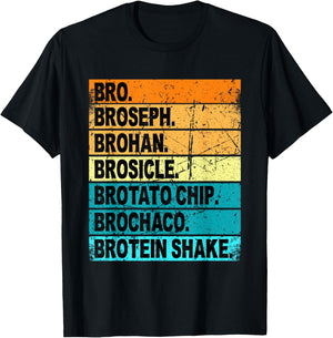 Bro Broseph Broham Shirt Dude Bruh Bro Gym Outfit Stuff T-Shirt - T-Shirt | Black