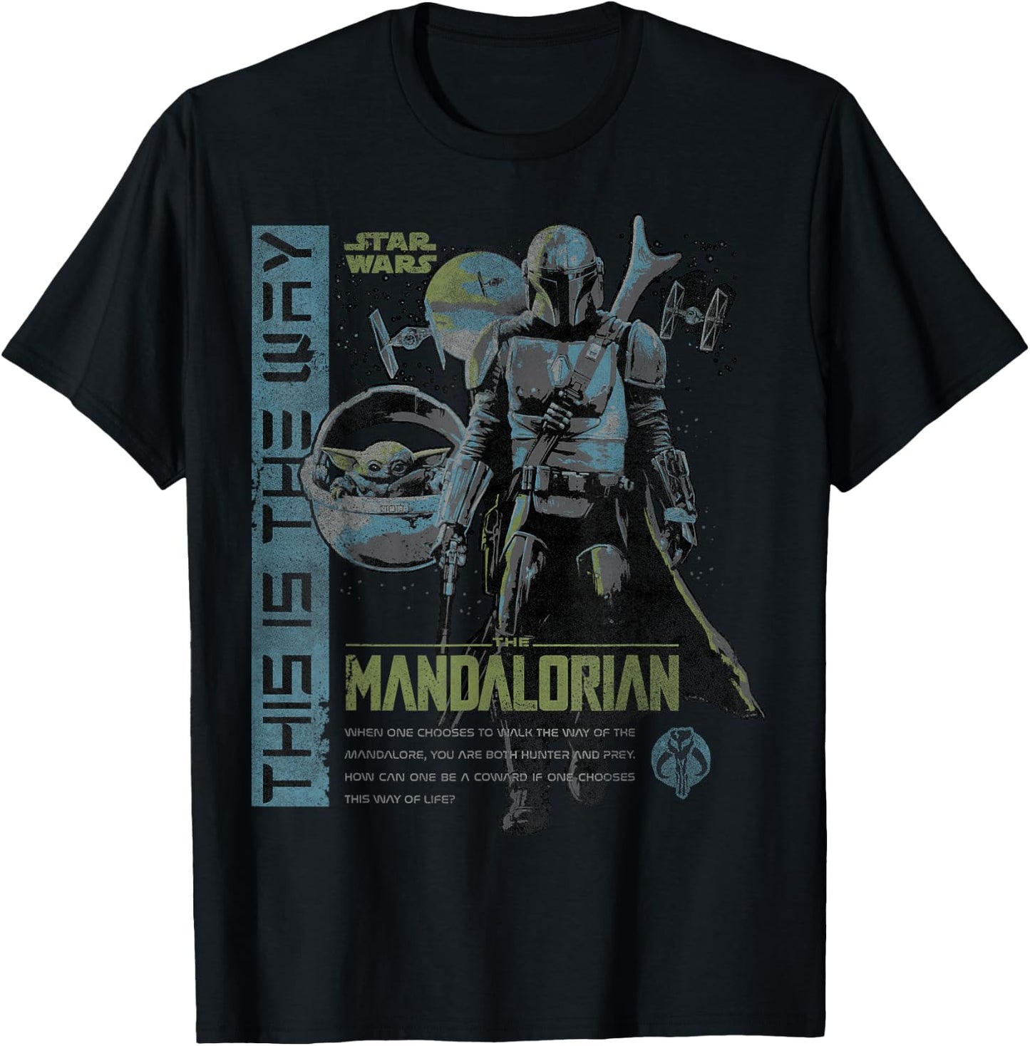 Star Wars The Mandalorian This Is The Way Collage T-Shirt - T-Shirt | Black