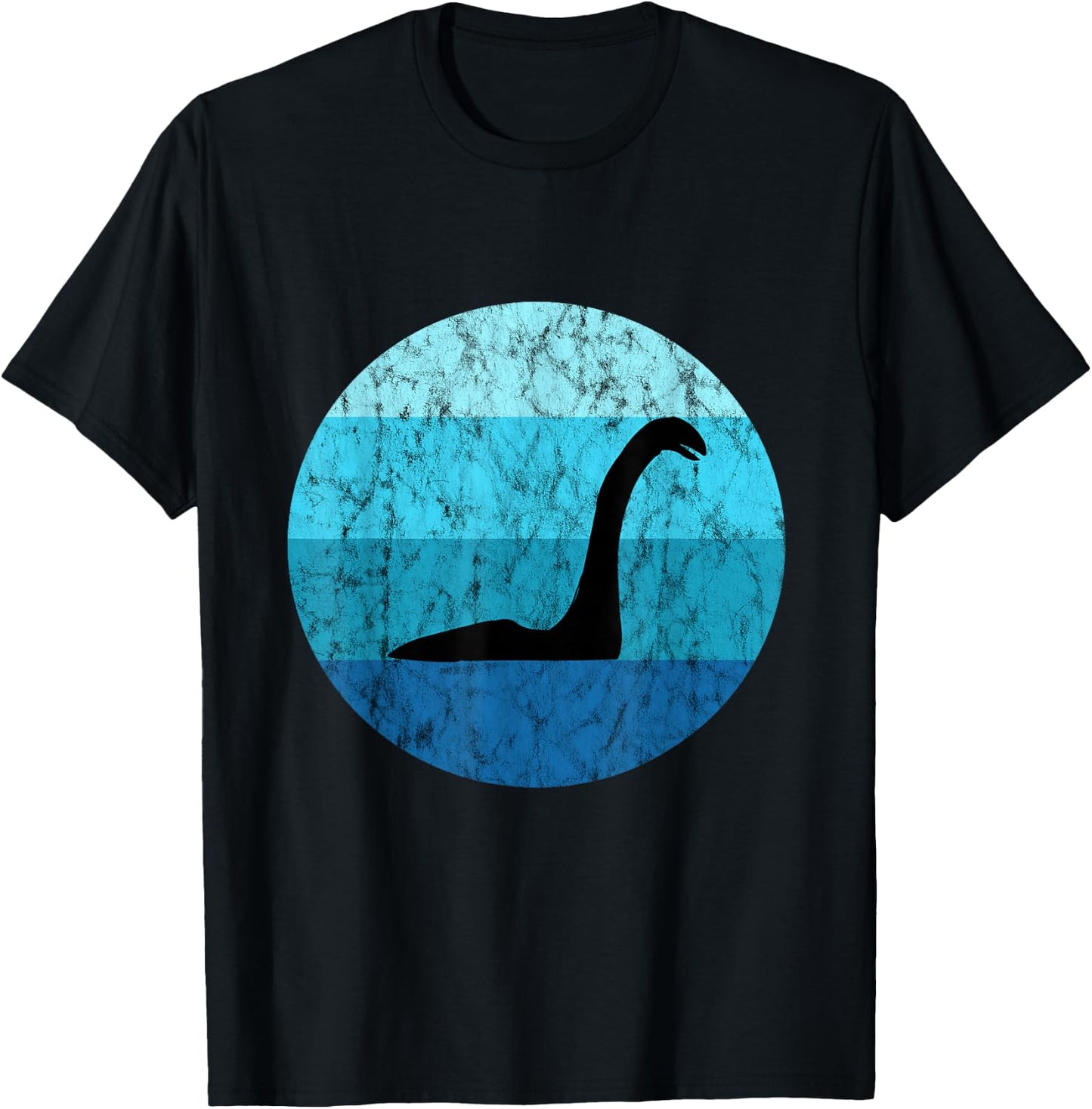 Nessie Retro Vintage Ocean Scotland Loch Ness Lake Monster T-Shirt - T-Shirt | Black