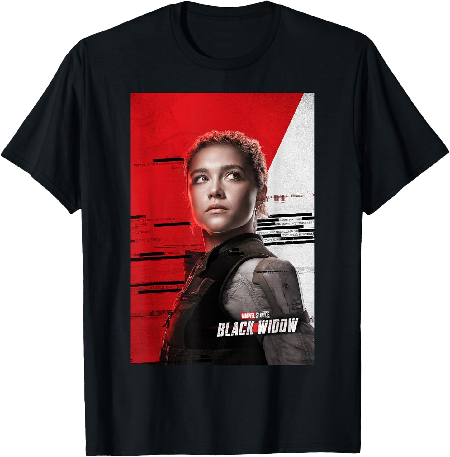 Marvel Black Widow Yelena Belova Character Poster T-Shirt - T-Shirt | Black